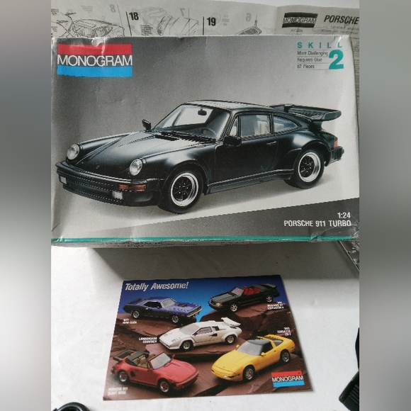 1992 Monogram Porsche 911 Turbo 1:24 Model Kit #2956 Vintage Complete Set - Picture 11 of 11
